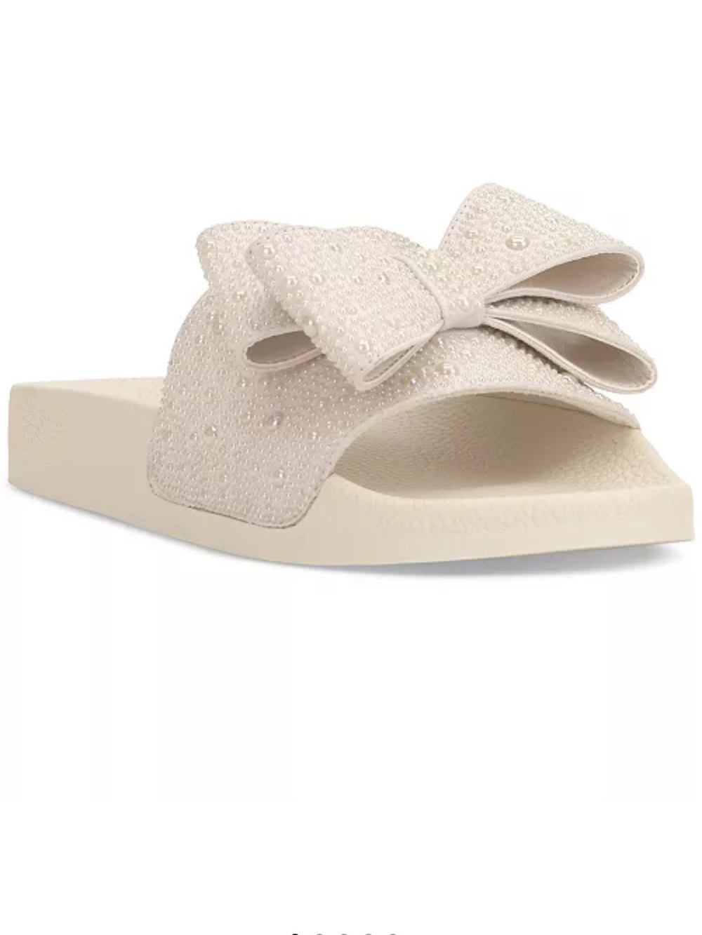 NEW! INC International Concepts Cream Bow Slide Sandals | Women’s Size 8